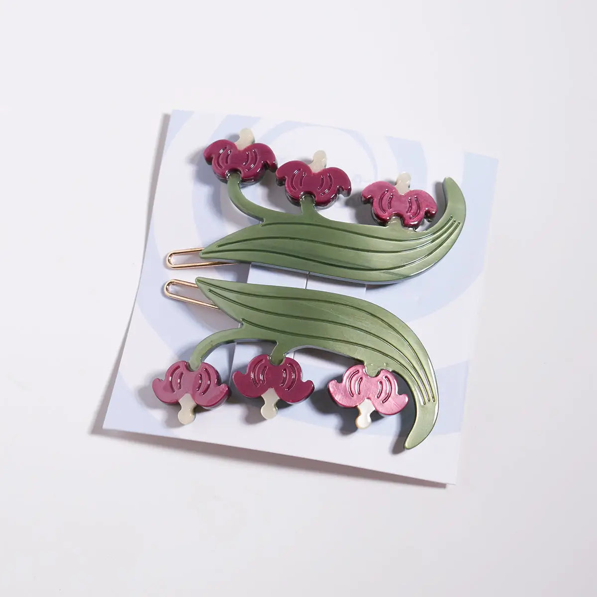 Bleeding Heart Barrette Set