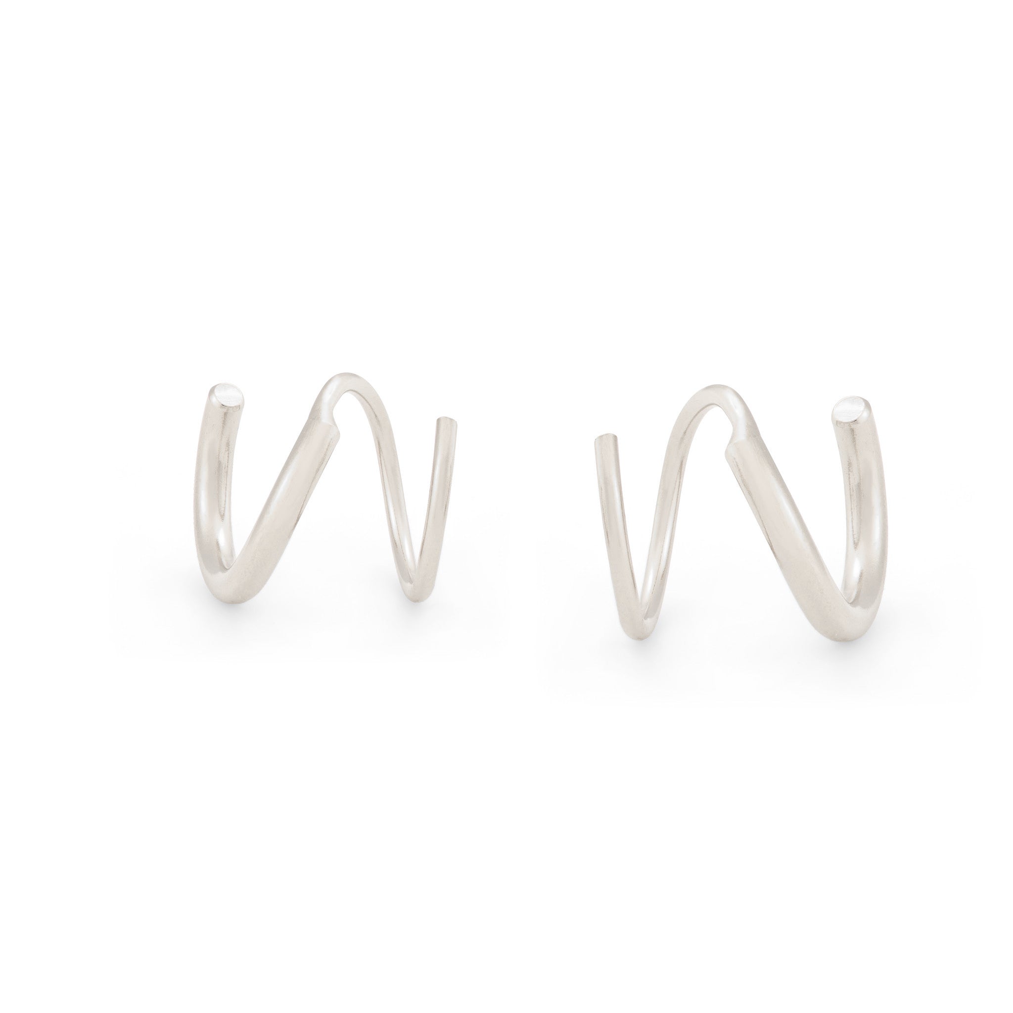 Bold Nautilus Hoops - Silver