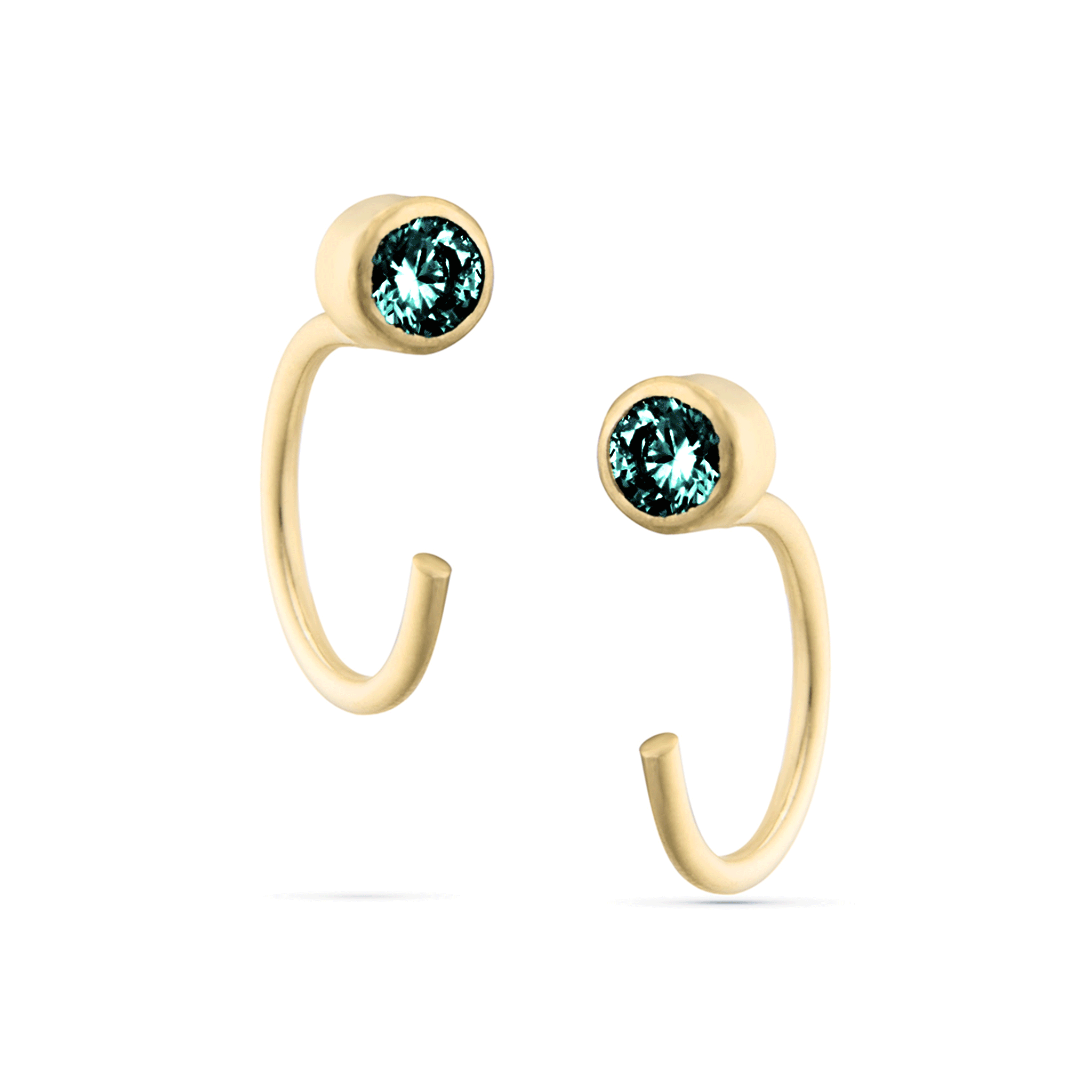 Birthstone Hug Studs (Jan-Dec)