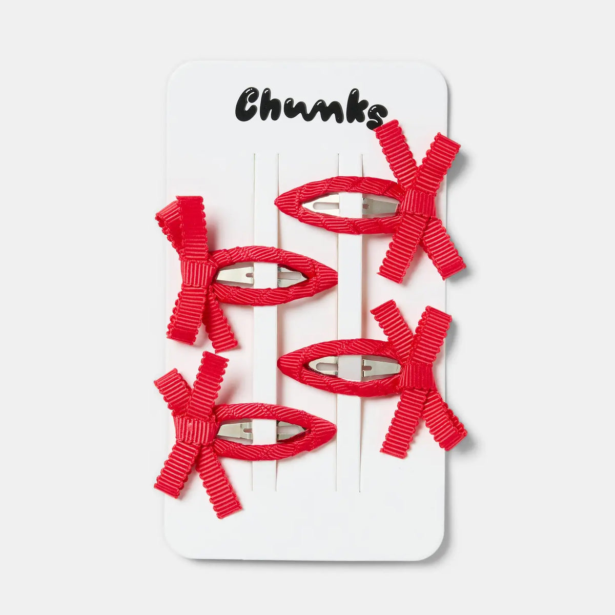 Bow Snap Clips in Cherry