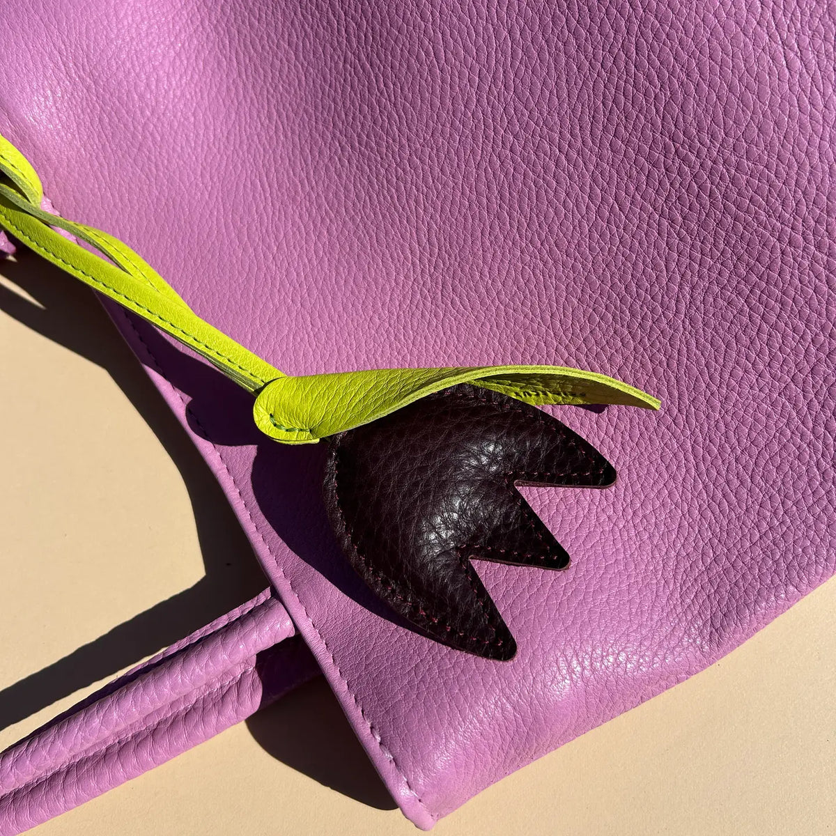 Bag Charm - Plum Tulip