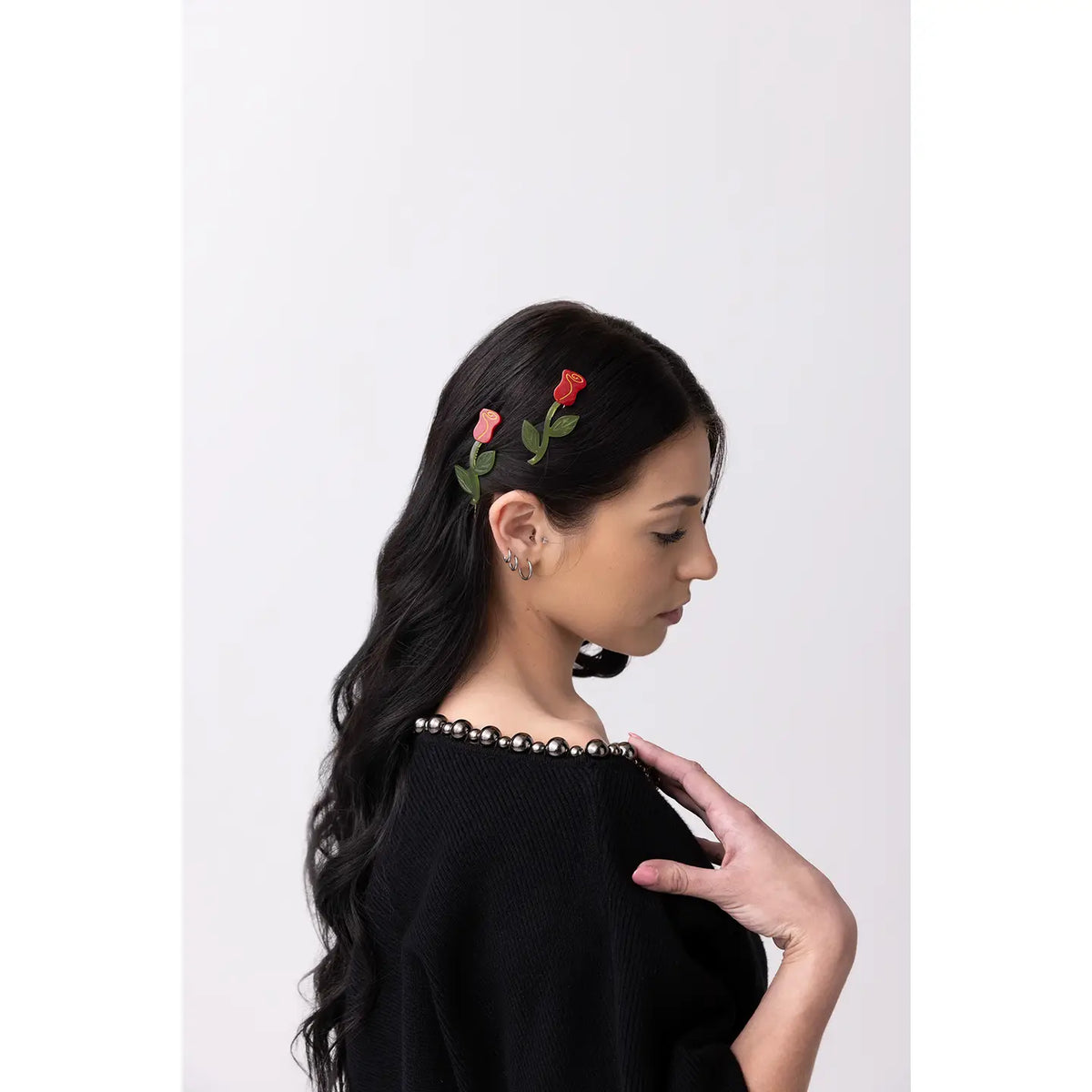 Rose Barrette Set