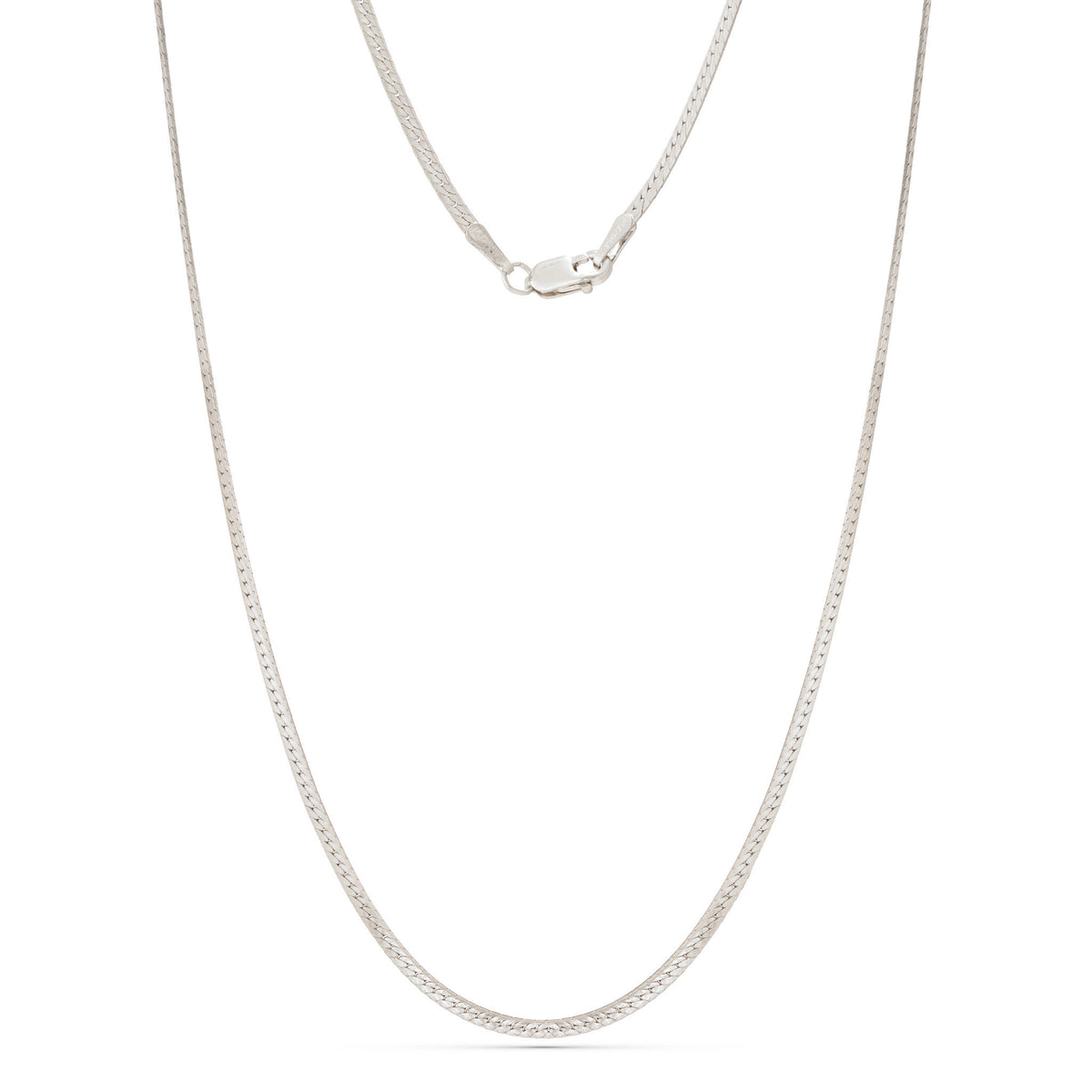 Herringbone Necklace - Silver