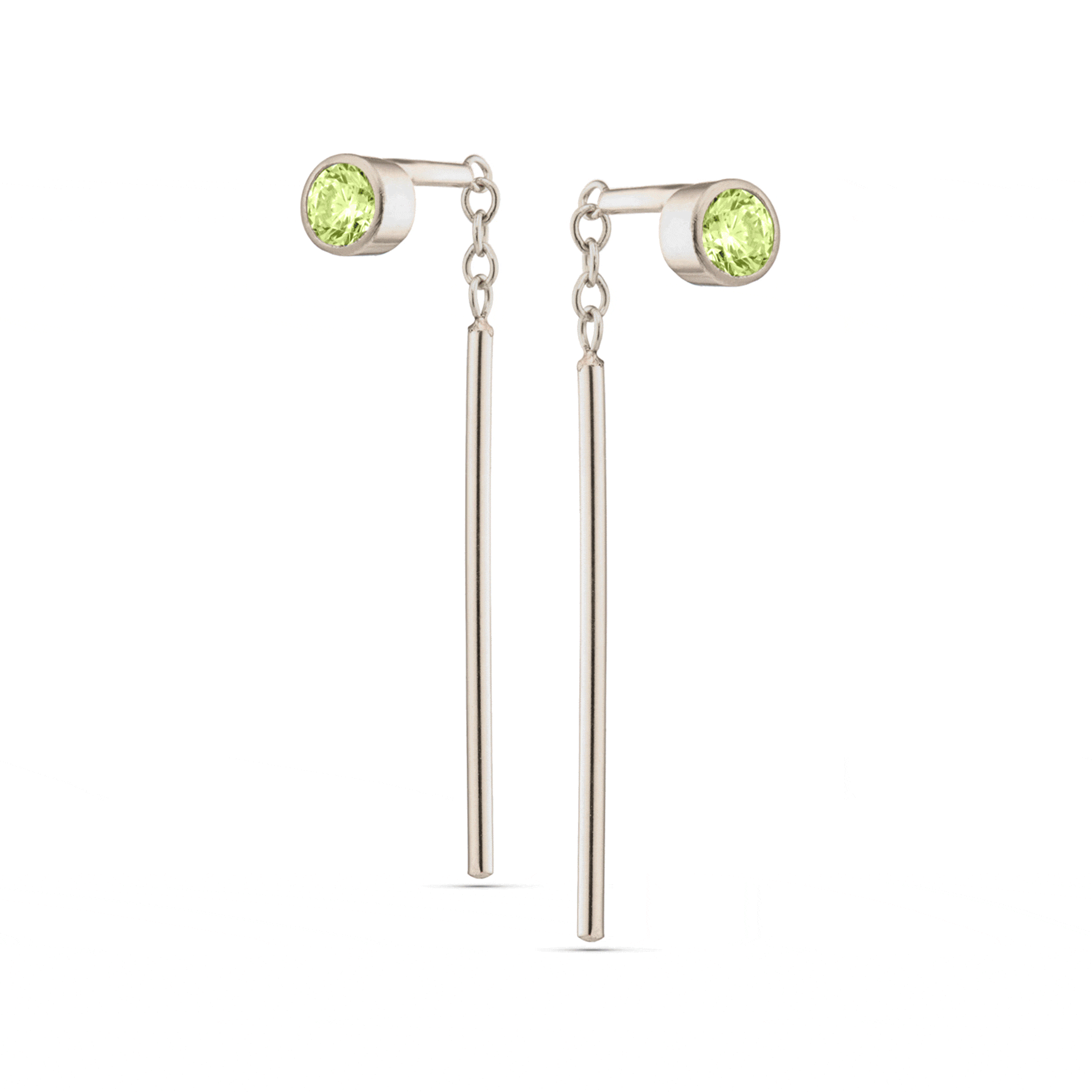 Birthstone Glide Threaders (Jan-Dec) - Silver
