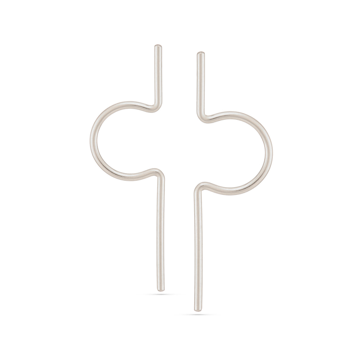 Sash Earrings - Silver