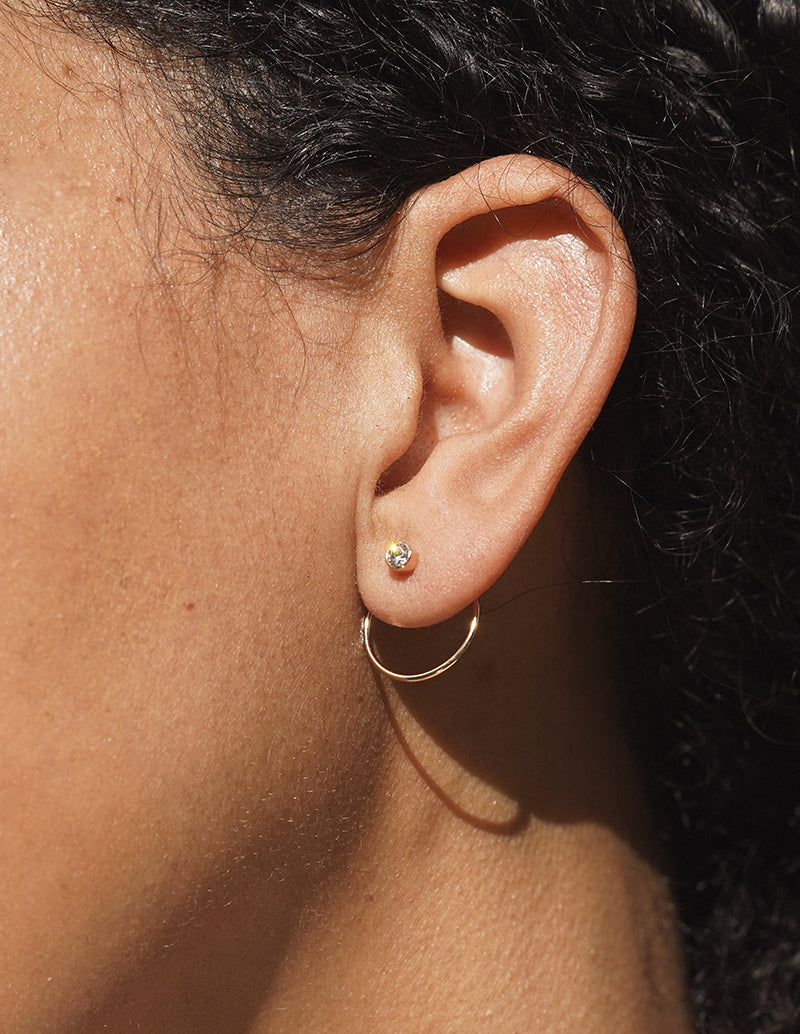 Halo Earrings - Silver