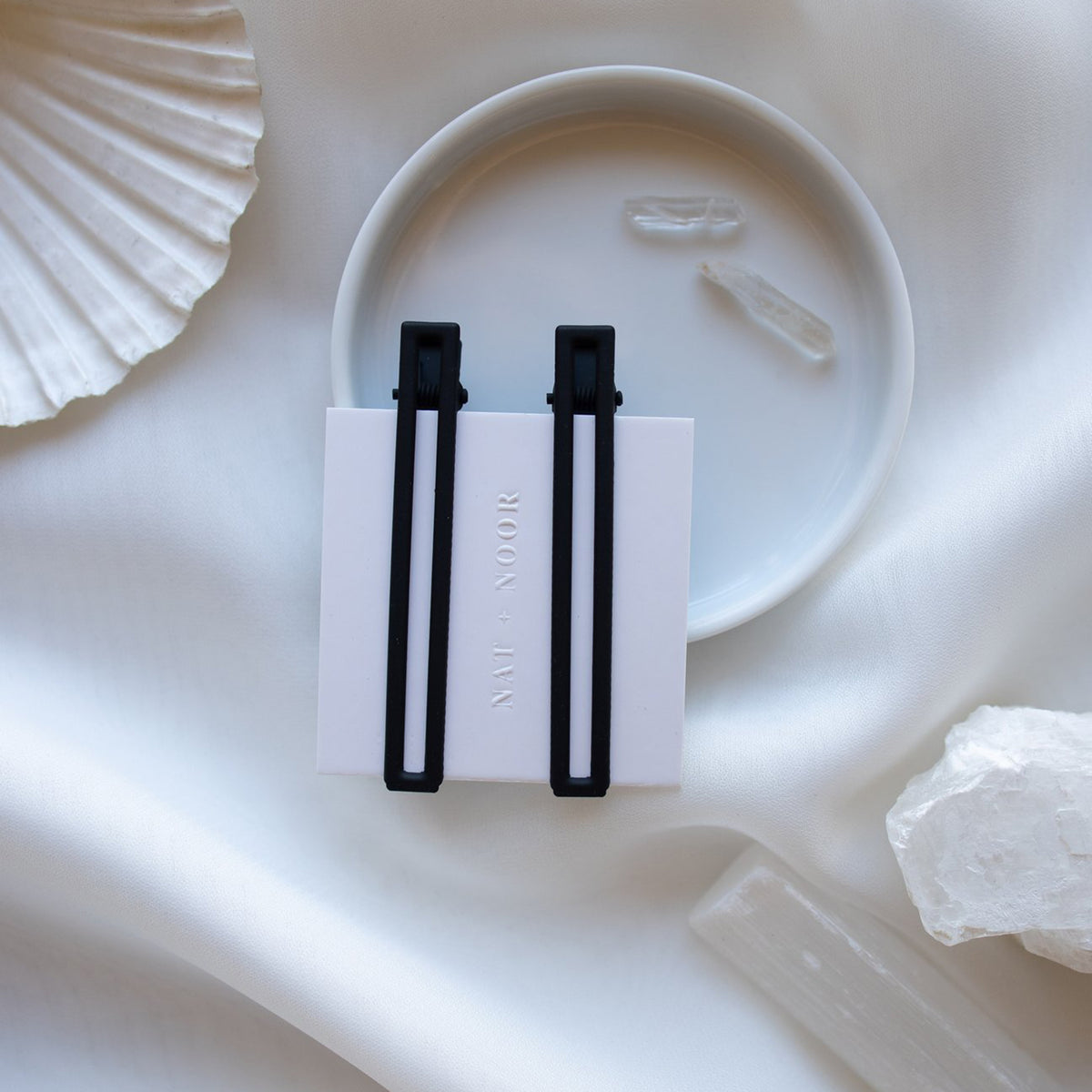 Long Square Clip Duo - Black