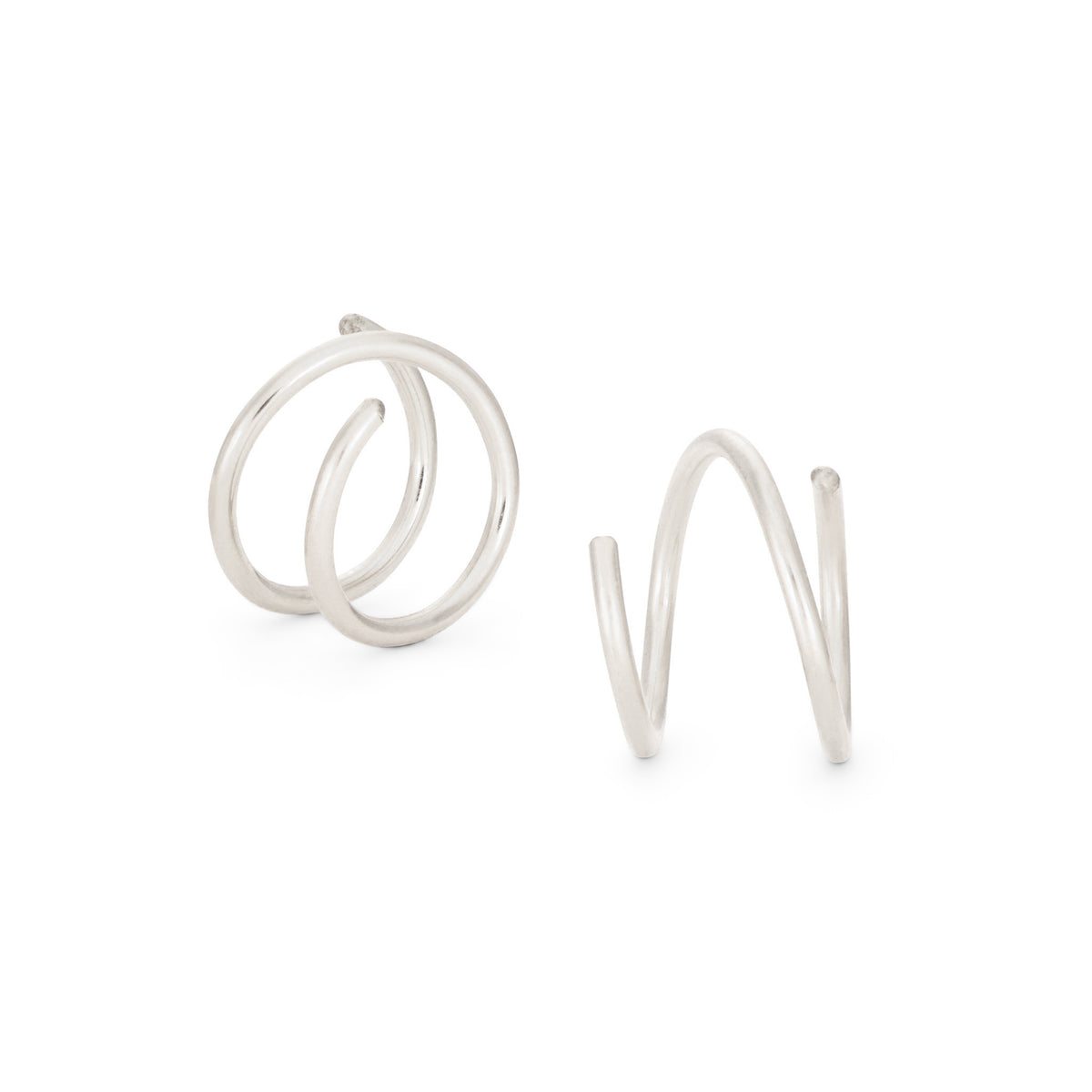Nautilus Hoops - Silver