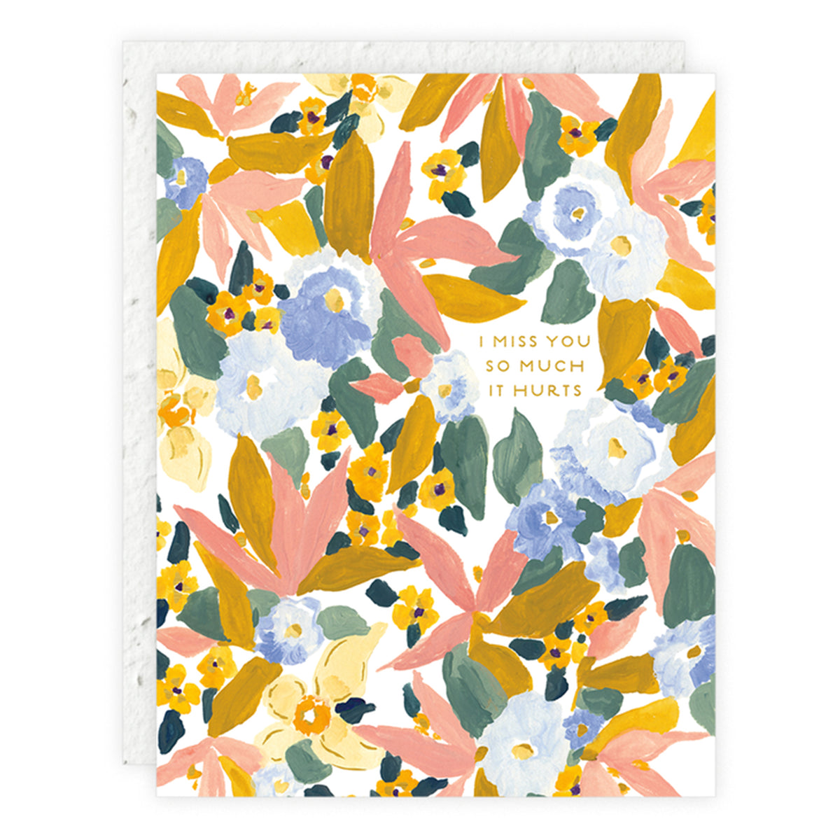 Pink and Mustard Blossoms Card