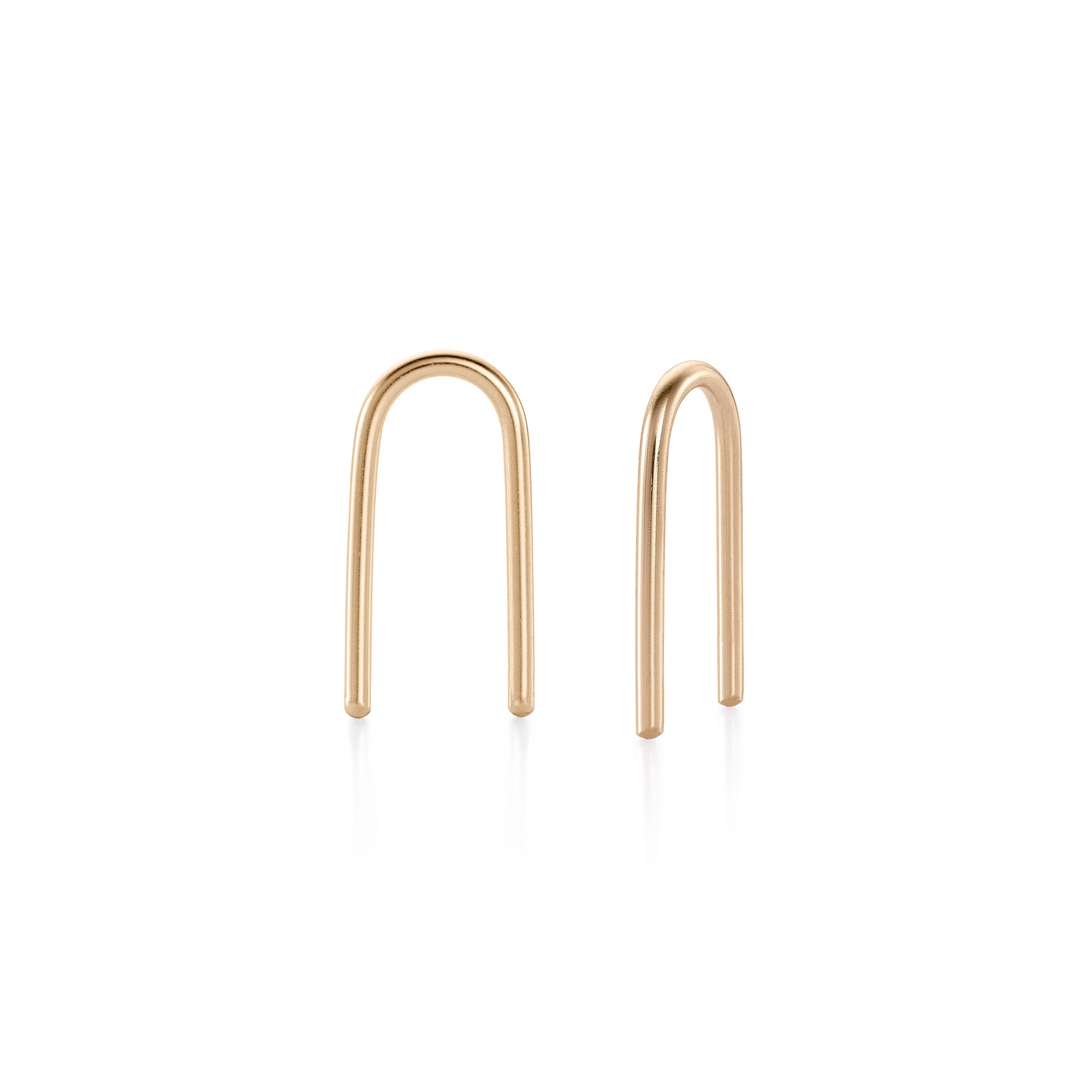 UShaped Earrings Gold Baleen