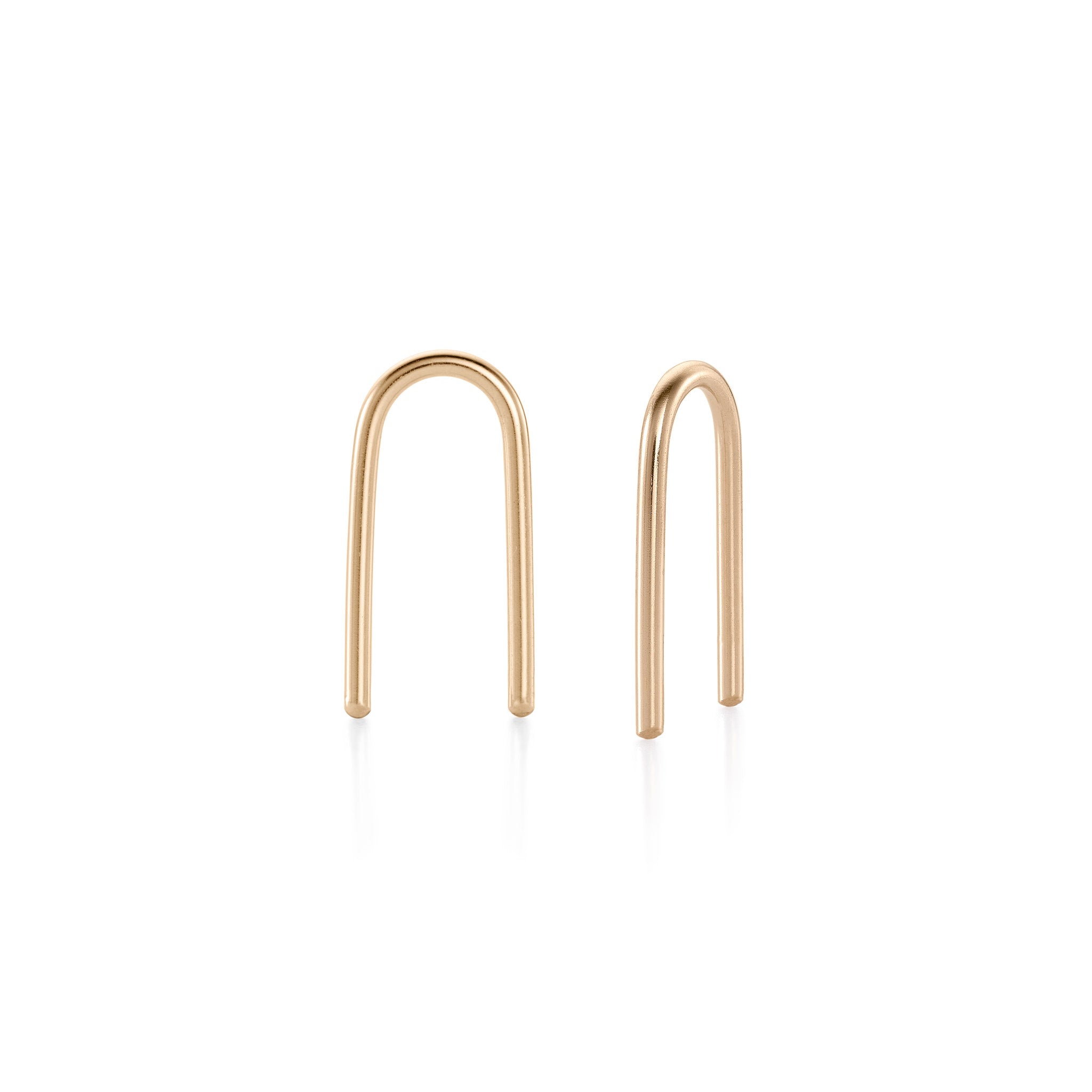 Solid Chunky Open U-Shape Hoop Earring | Adina Eden Jewels