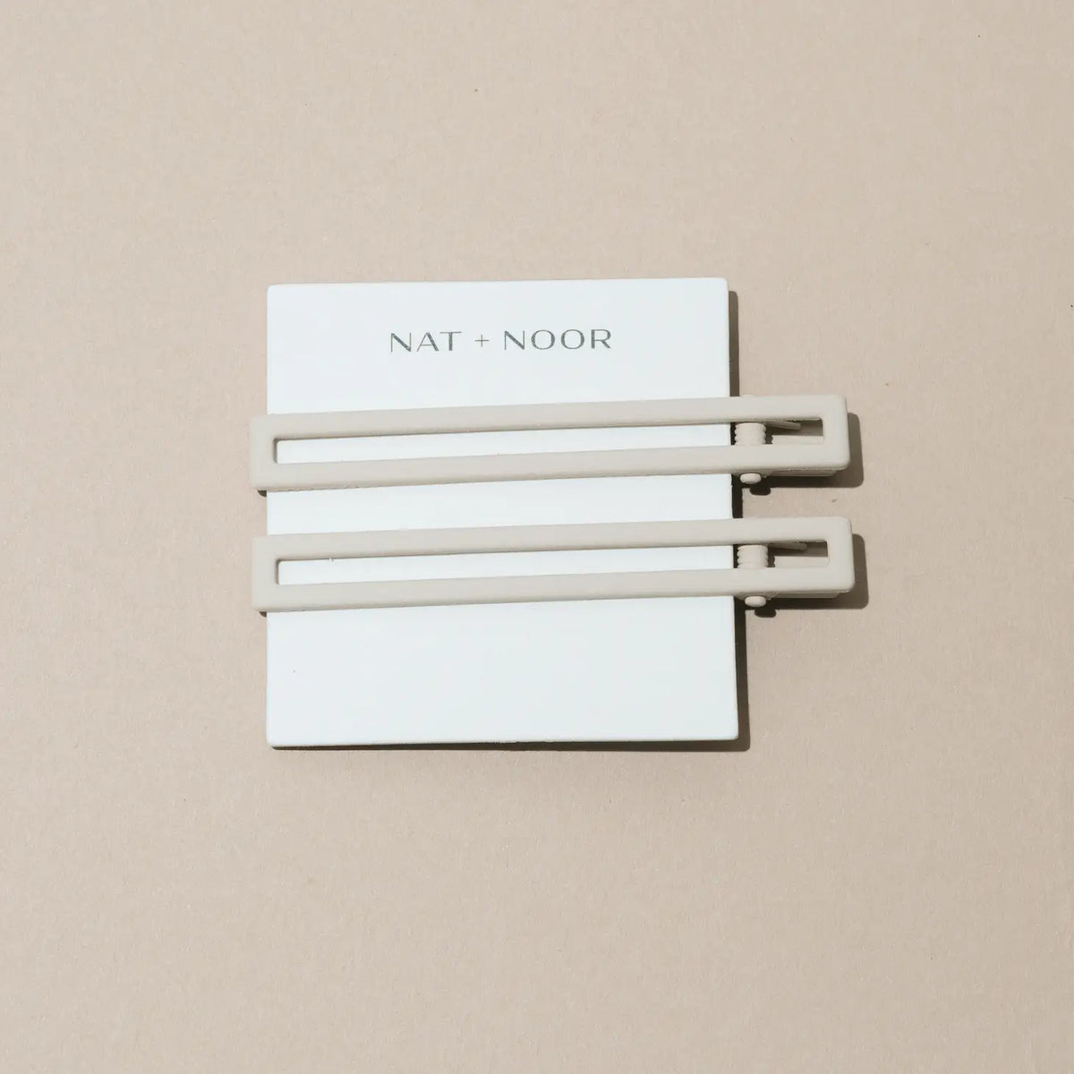 Long Square Clip Duo - Bone