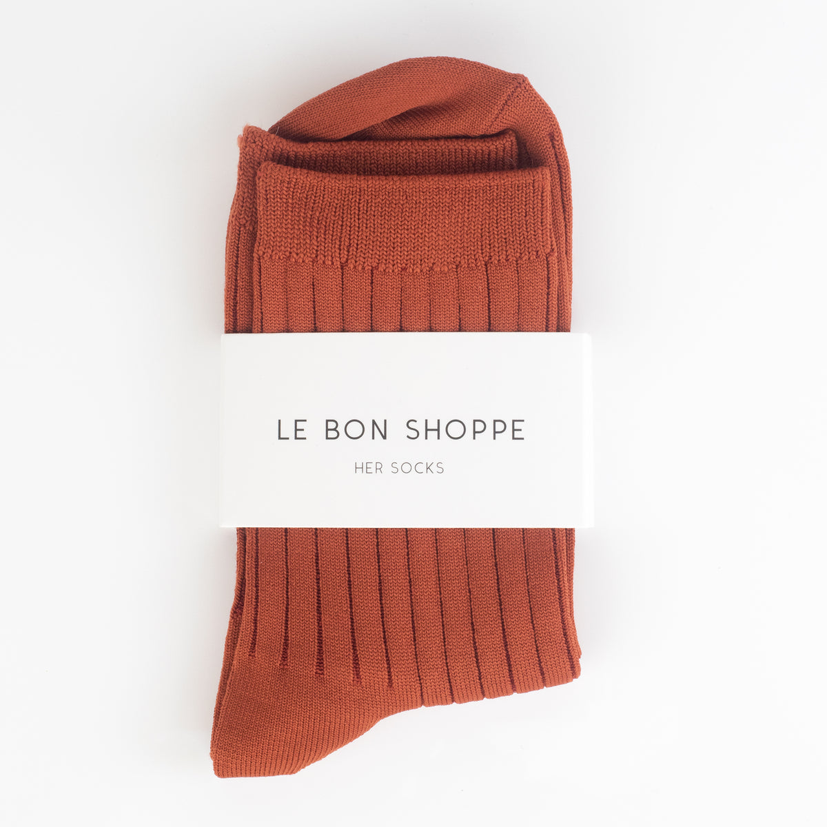 Ribbed Socks - Terracotta