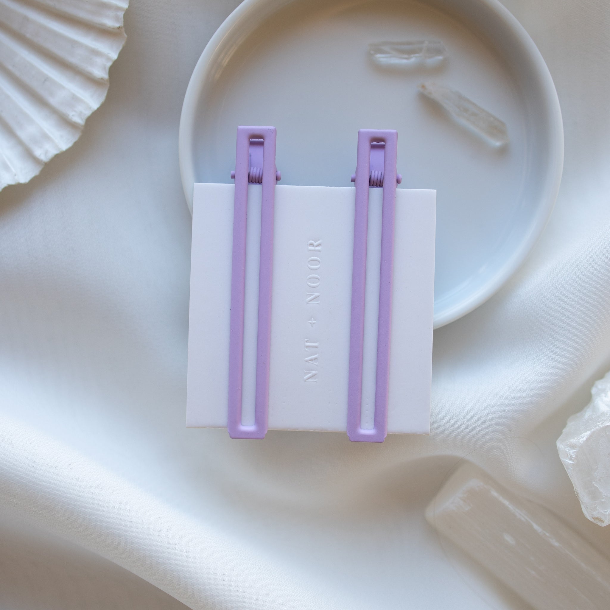 Long Square Clip Duo - Lilac