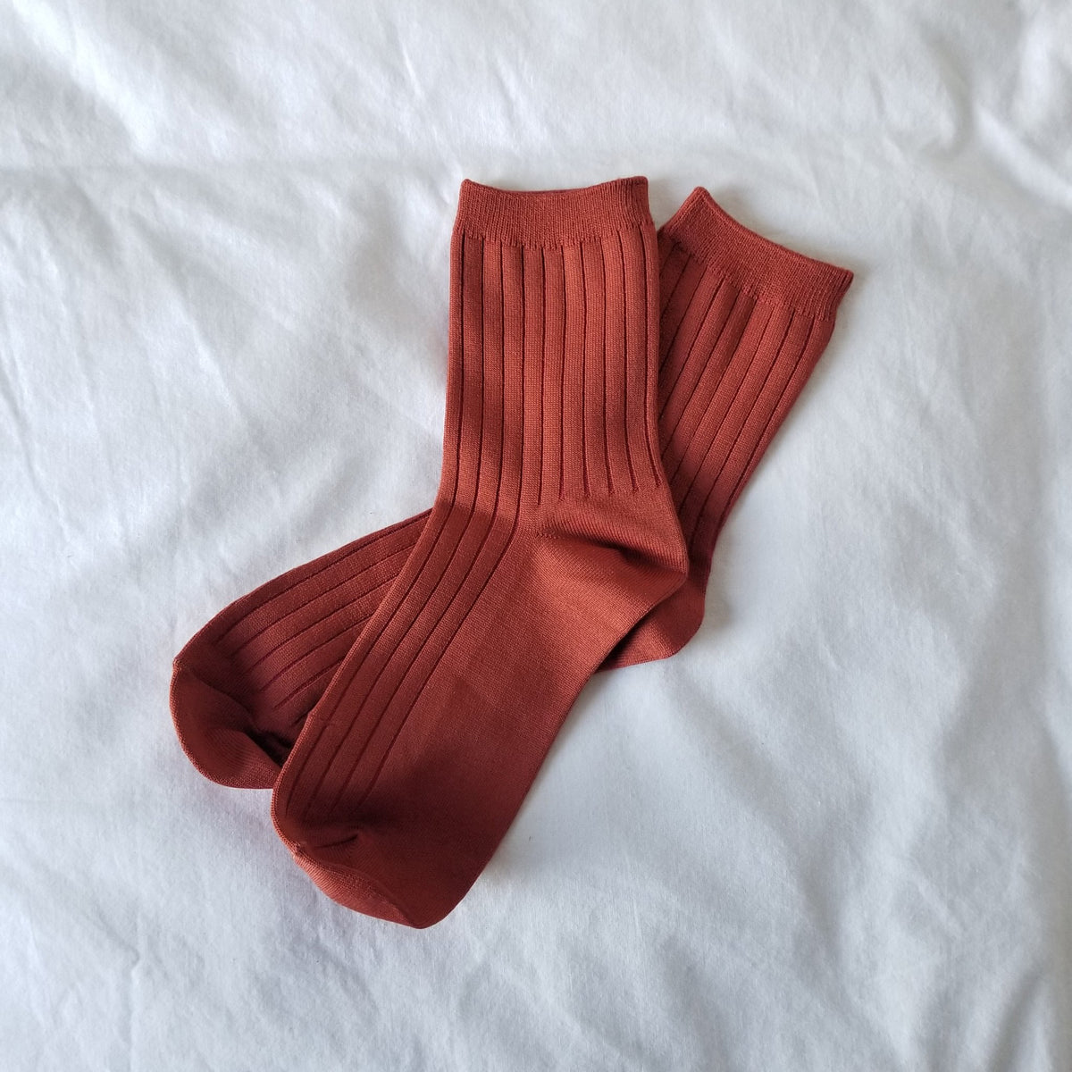 Ribbed Socks - Terracotta