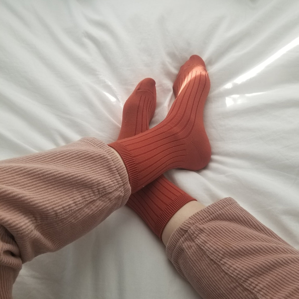 Ribbed Socks - Terracotta
